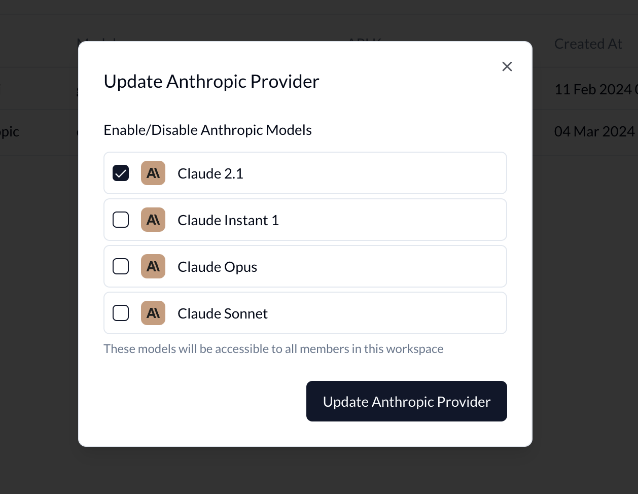 Enable Disable Models Pn
