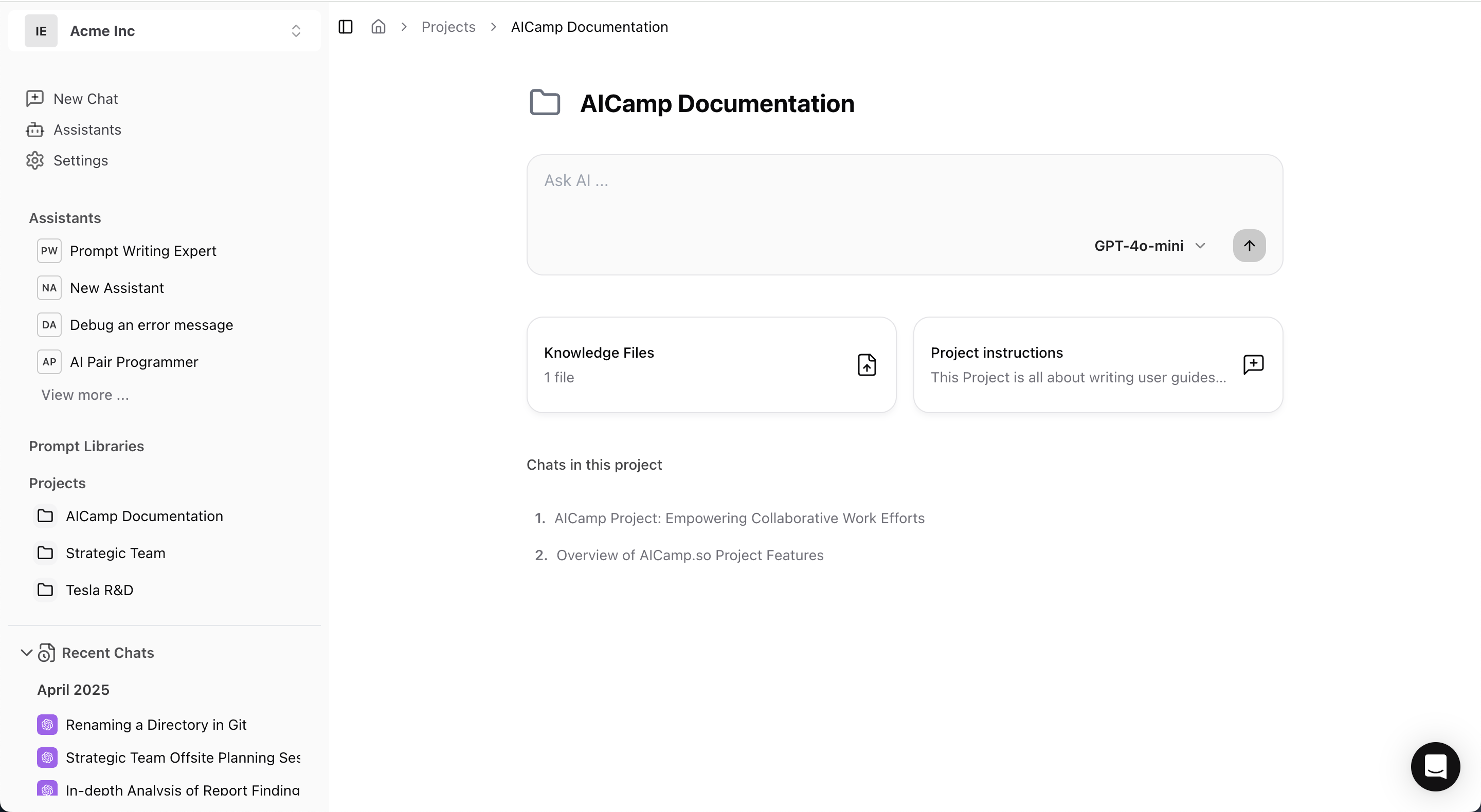 Aicamp Project Pn