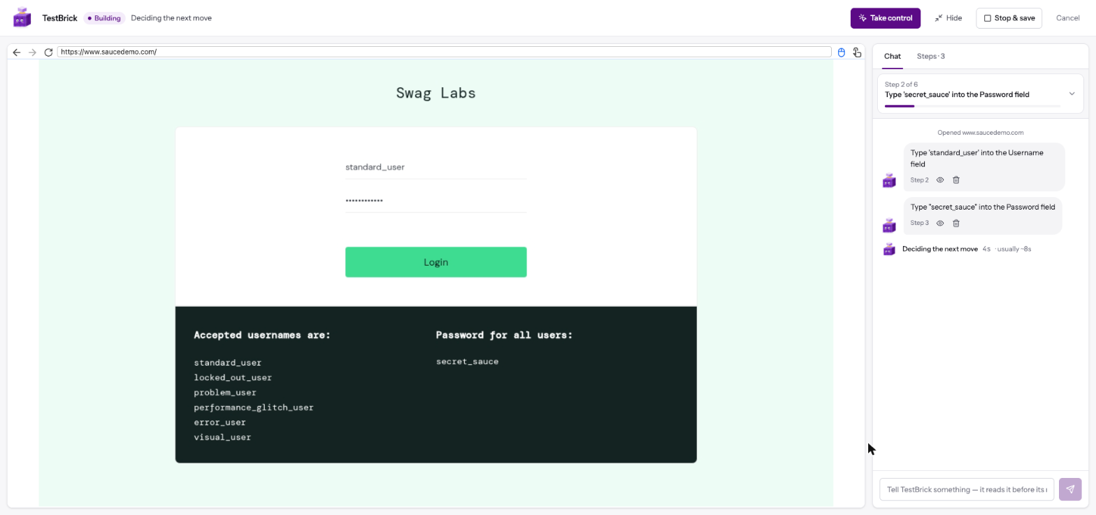A test being built