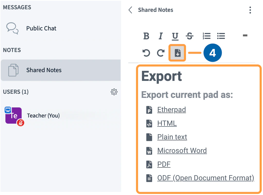 Exportnotes