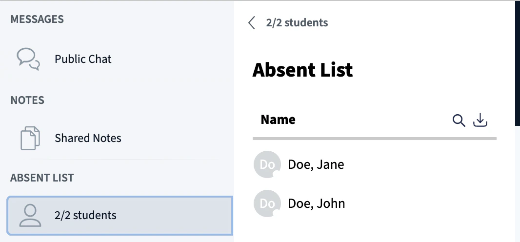 Absent List