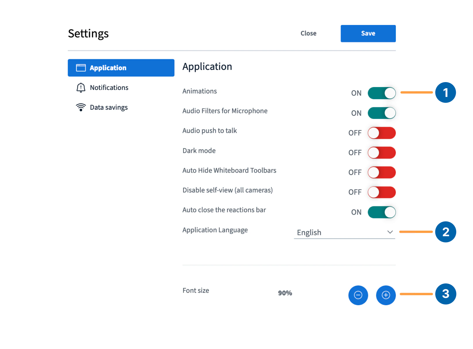 Applicationmenu