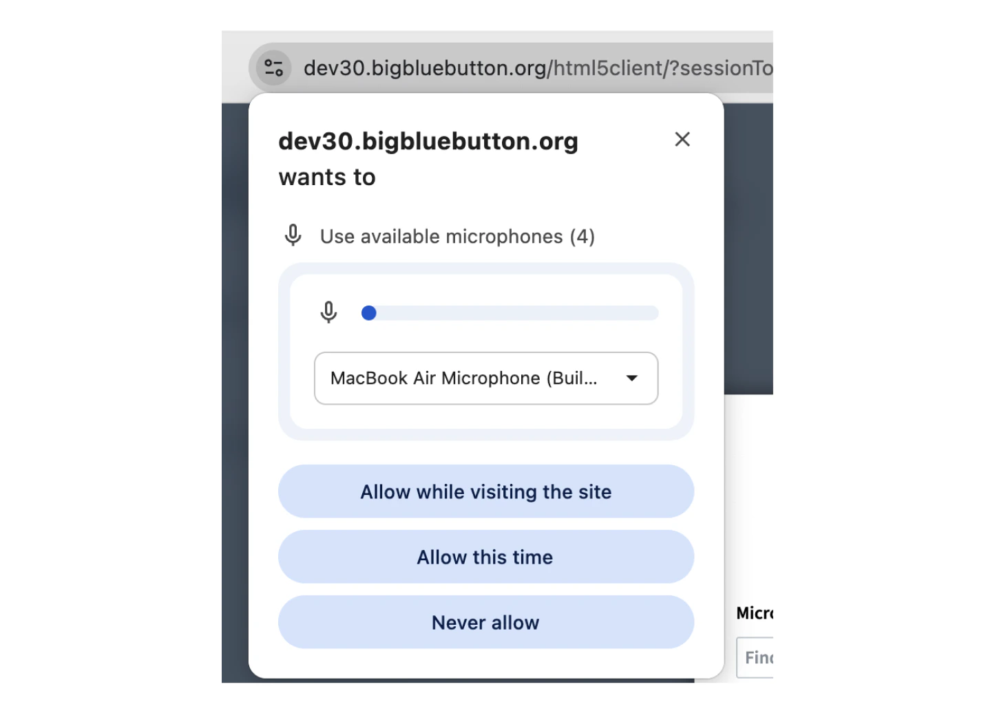 Allow audio in Chrome