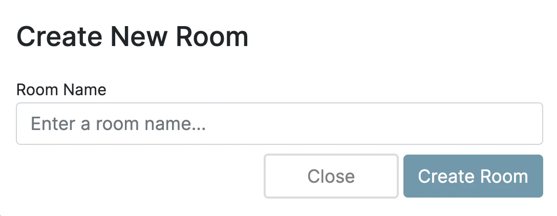 Prompt to enter a room name when creating a new room