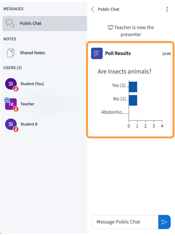 Chatpollresults