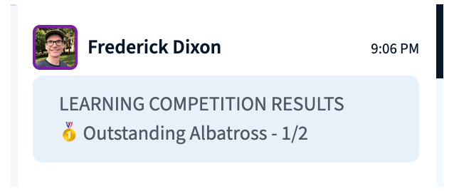 Learning Competition Results: Outstanding