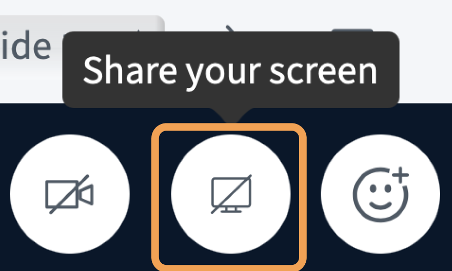 Screen Share button in the BigBlueButton media bar