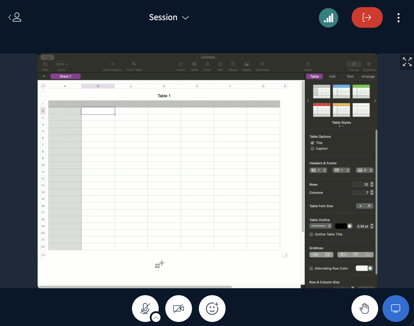 Shared screen displayed in the BigBlueButton presentation area