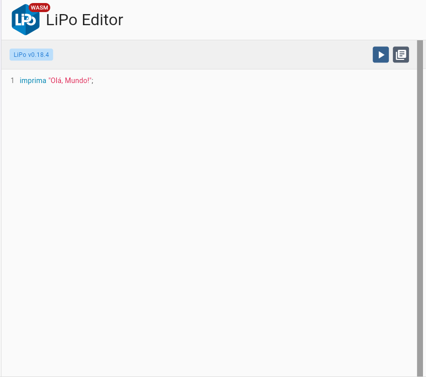 Ícones de alternância de modo destacados no editor web.