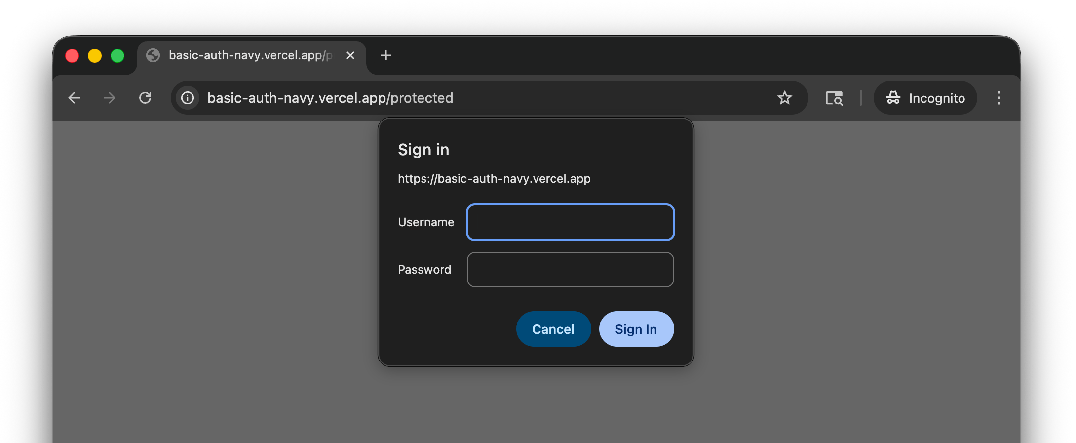HTTP Basic Auth browser prompt