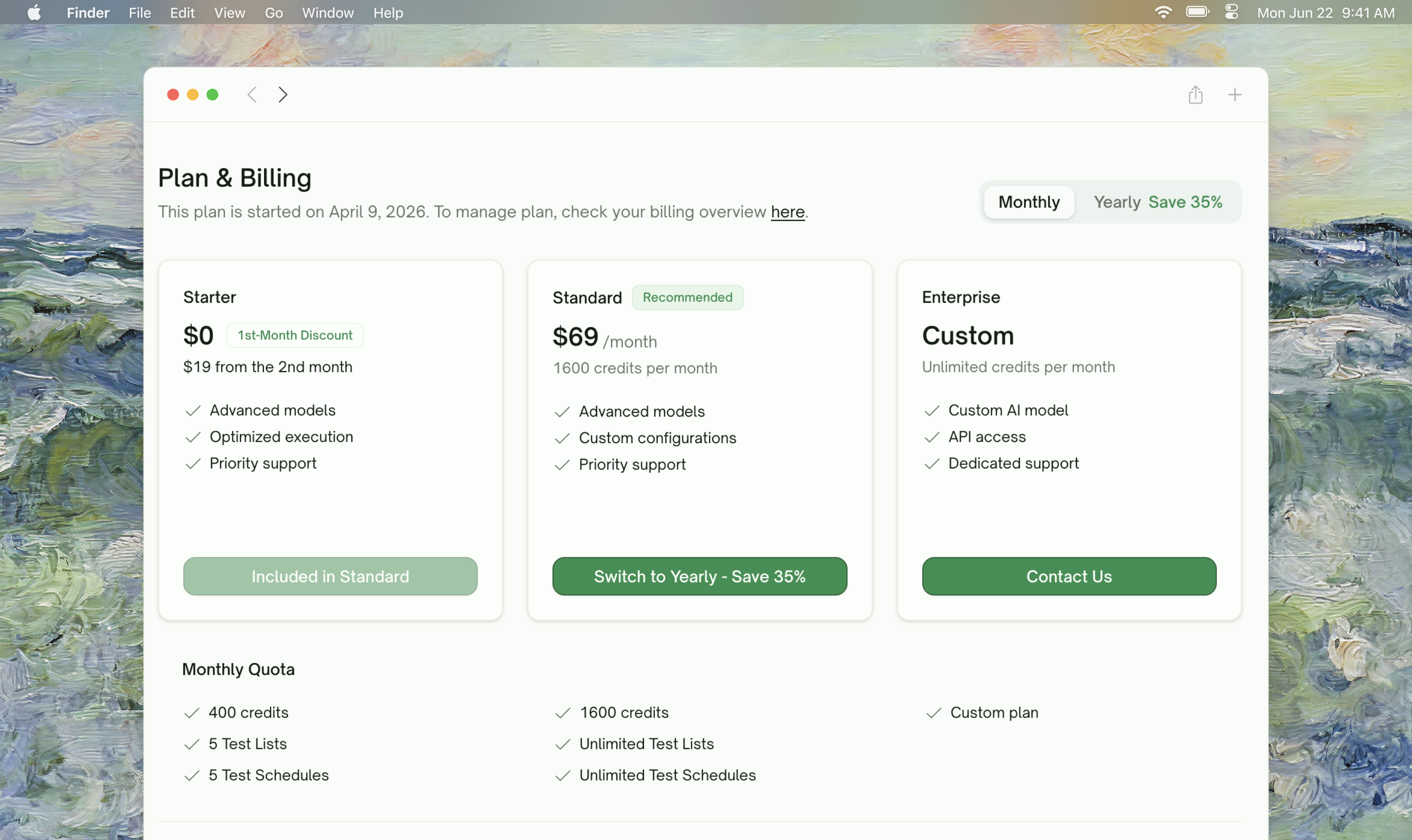 Billing and Plans - TestSprite Documentation