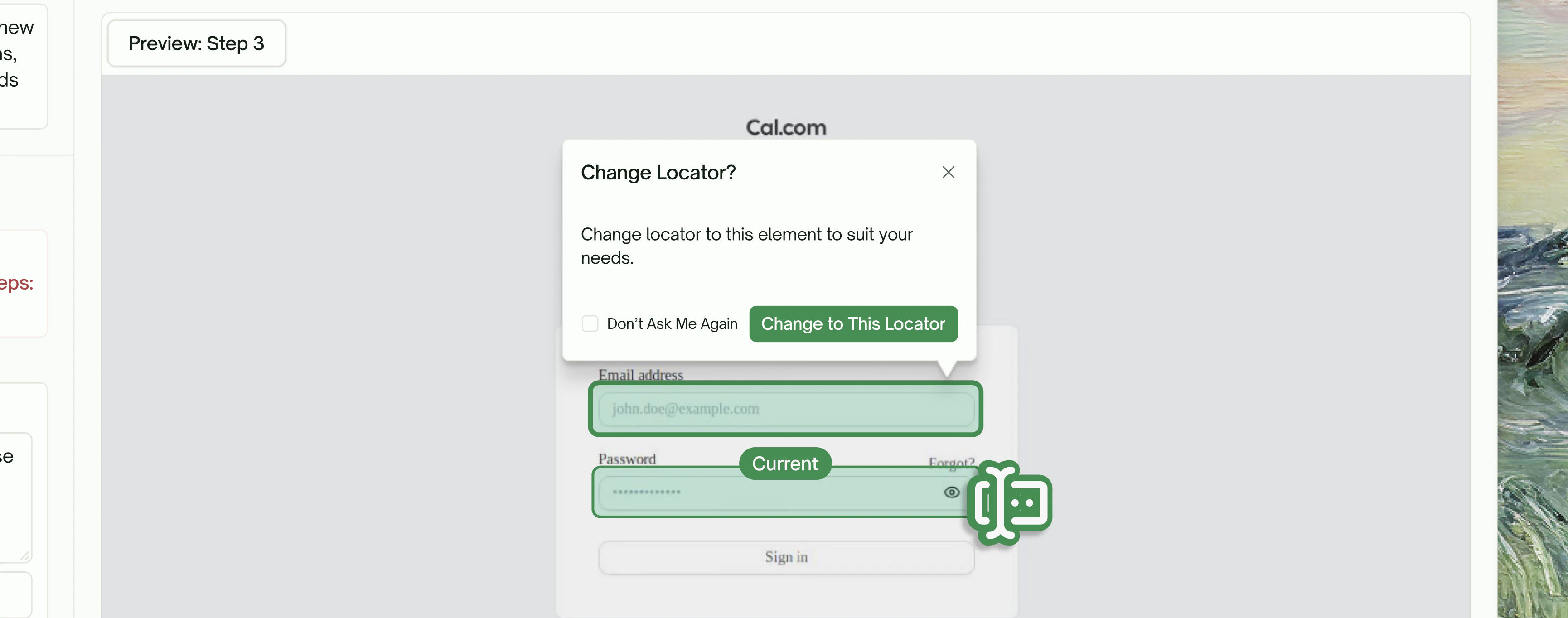 change locator