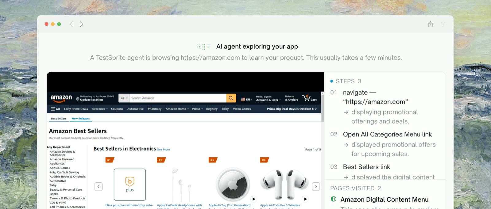 Web Portal dashboard