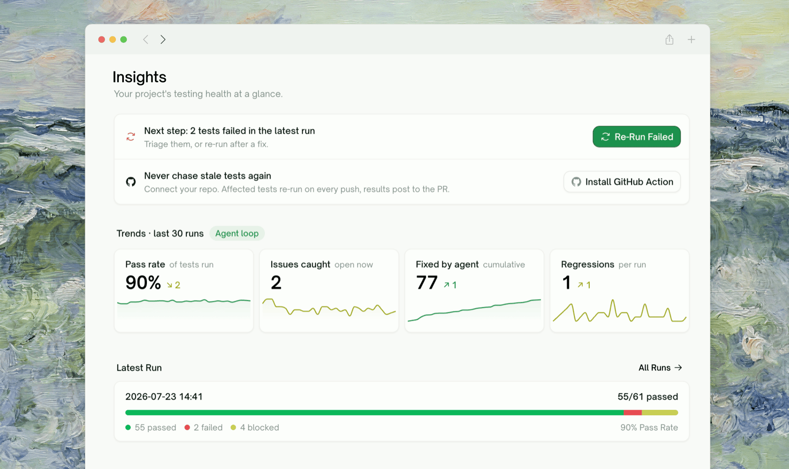 Insights page: Trends