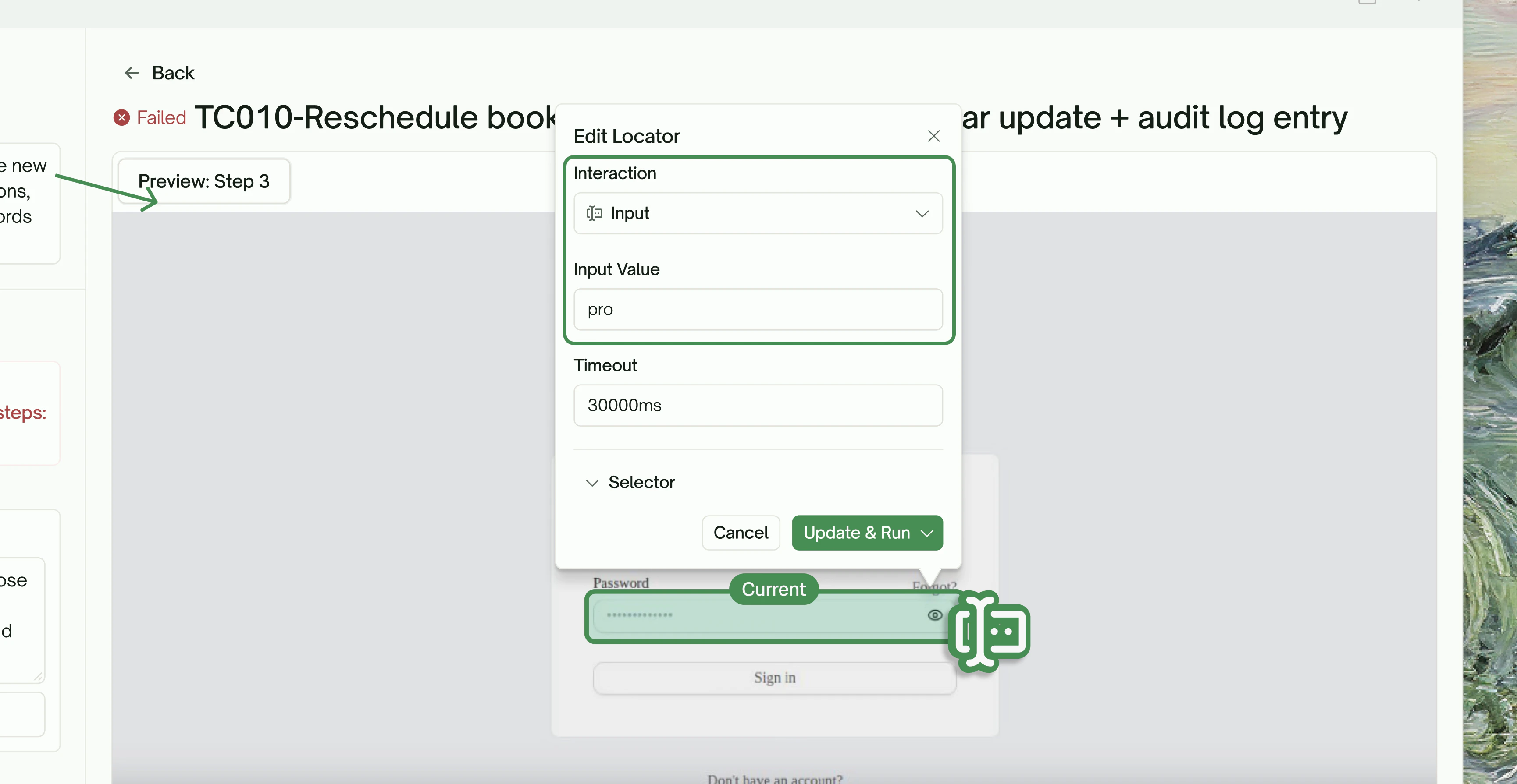 update input values