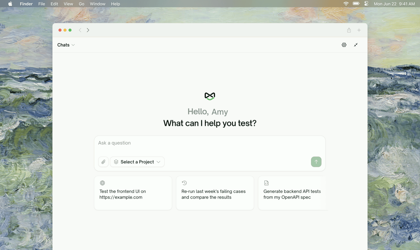 AI Chat — ask anything about your project from the composer
