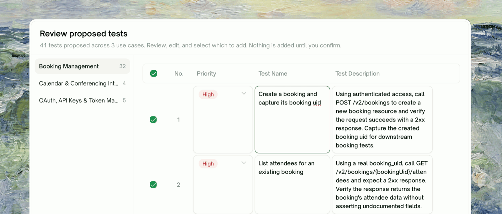 API plan review
