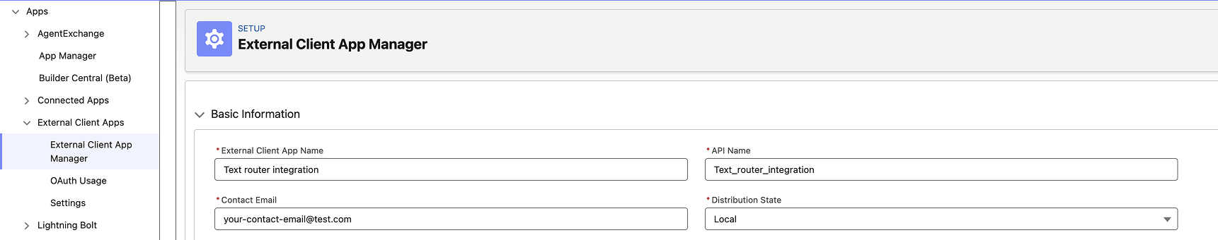 Salesforce app details