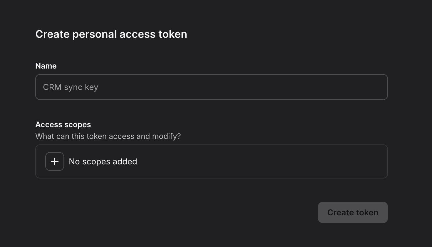 Creating a personal access token
