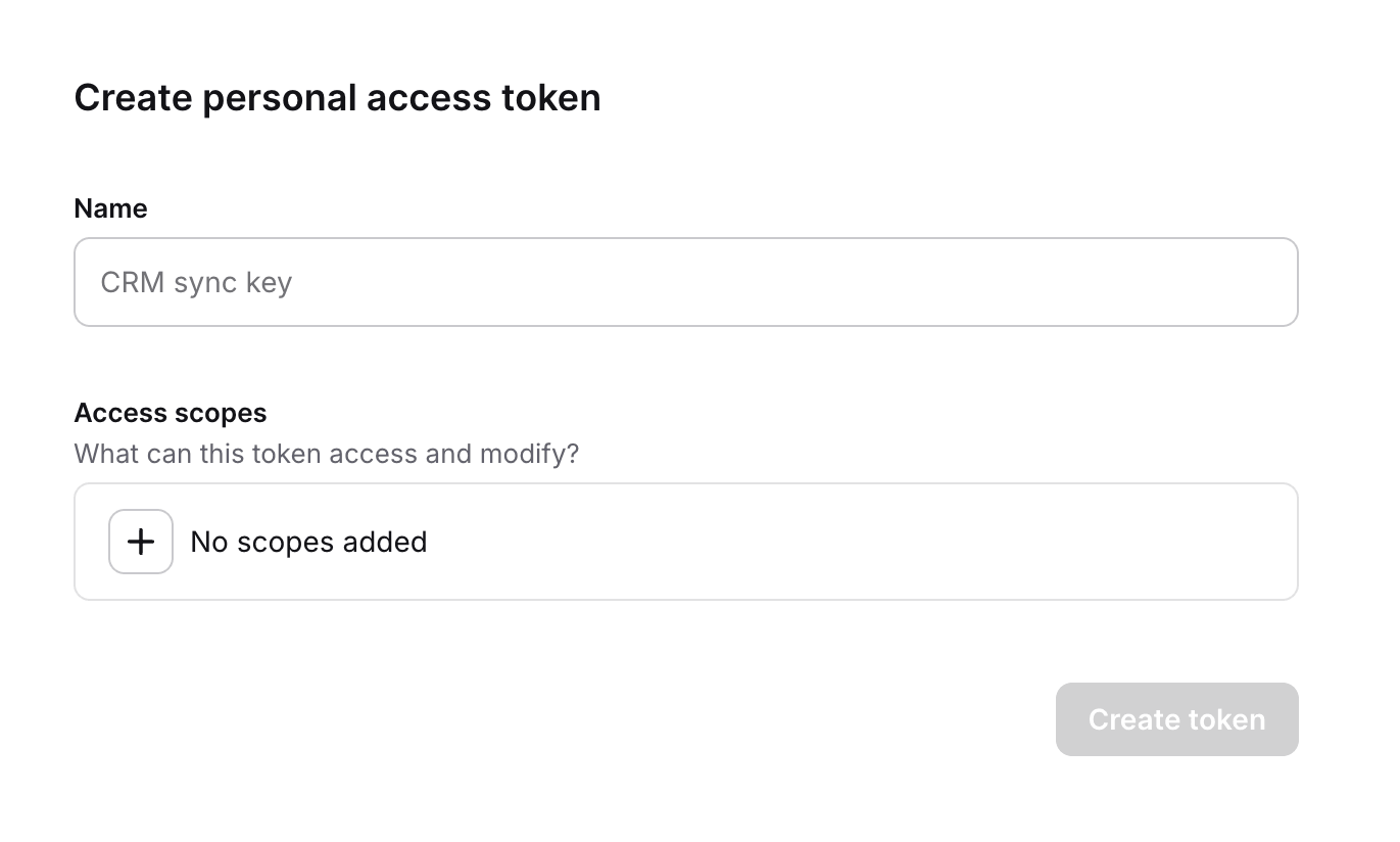 Creating a personal access token