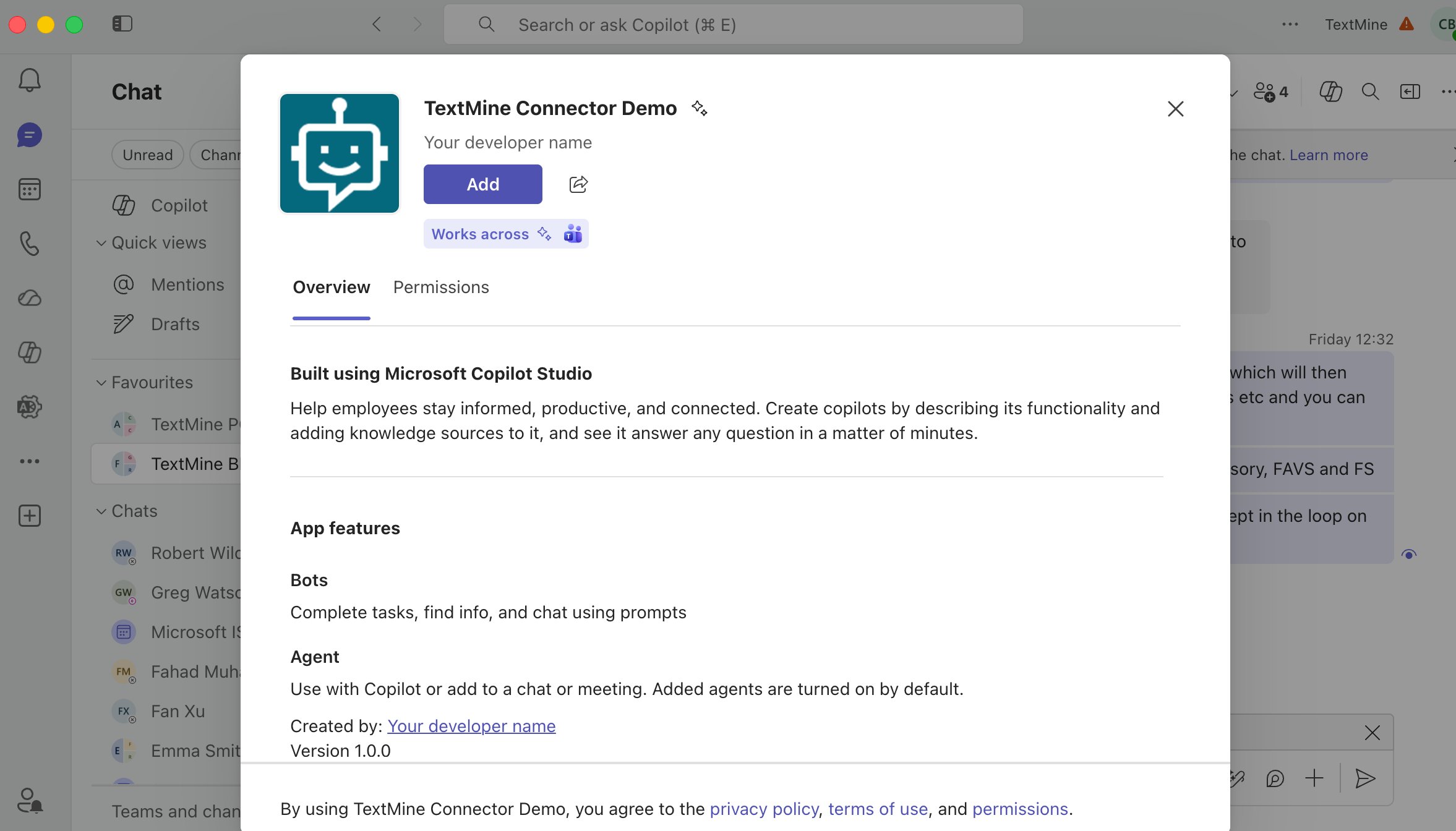Revalidate the TextMine MCP connection if prompted
