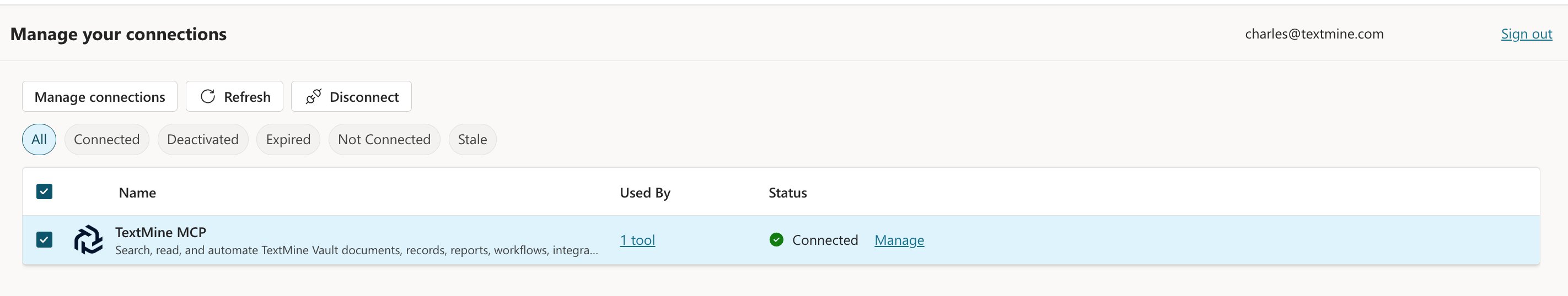 Test the agent and reconnect from connection manager if prompted