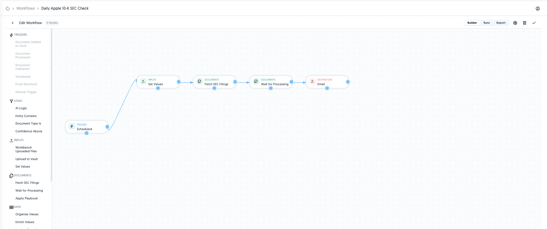 Workflow screenshot