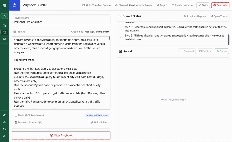 Playbook Concluding with Final Report