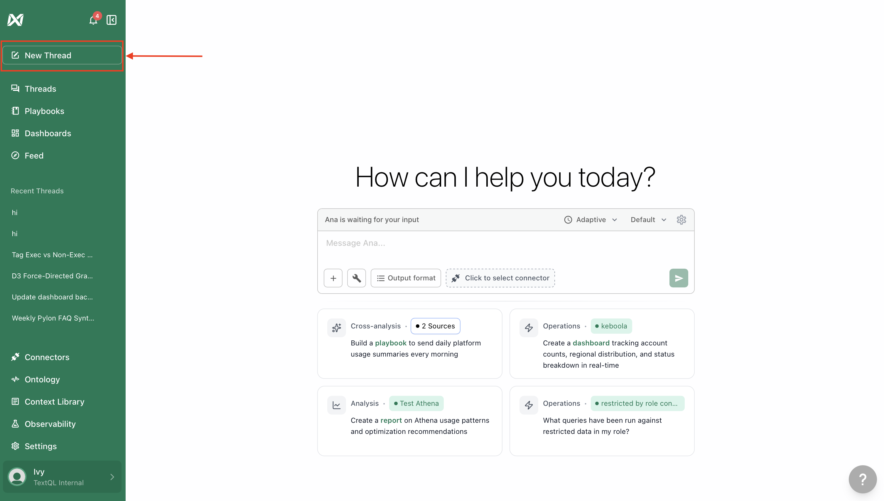 Your First Chat - TextQL Docs