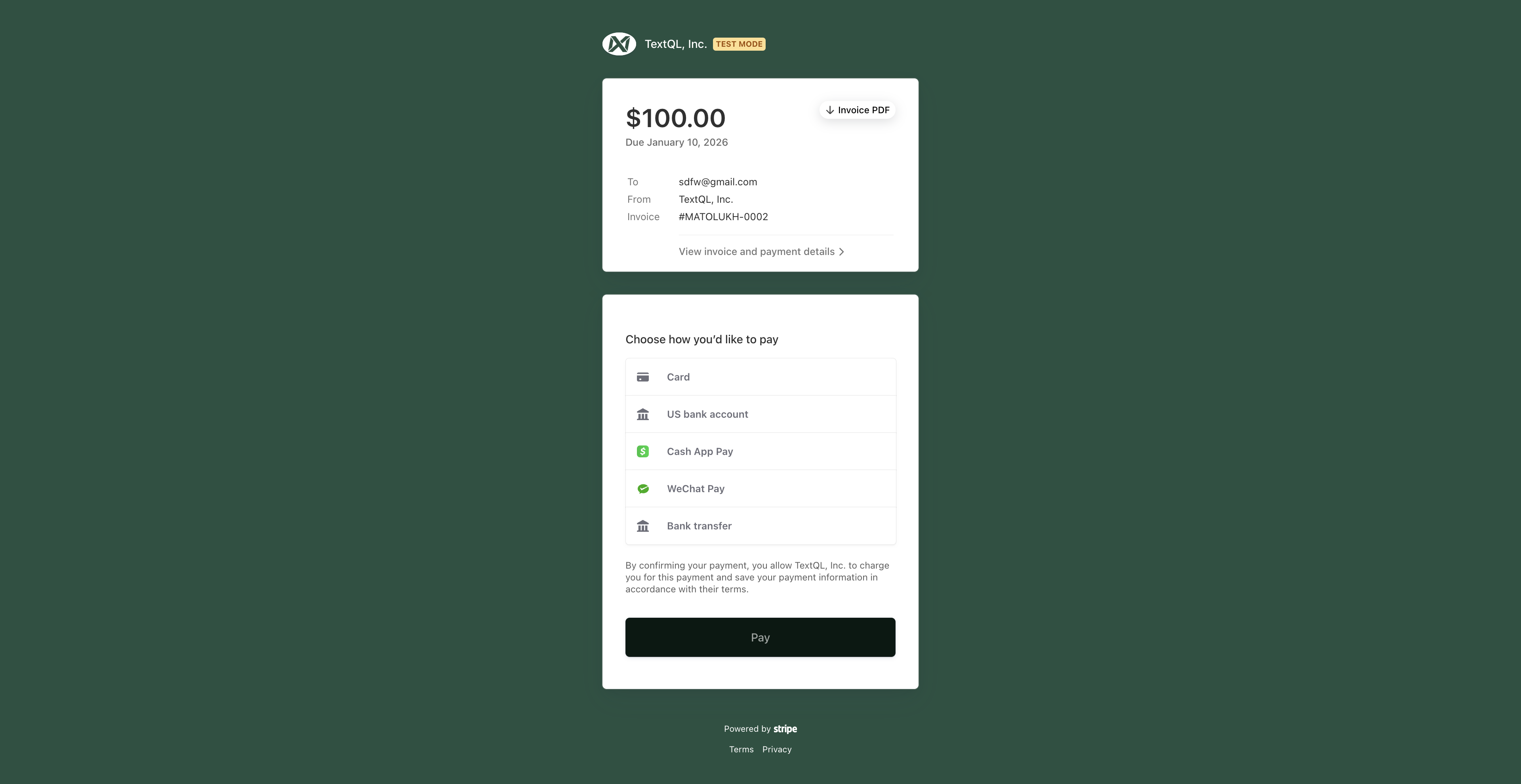 Stripe Invoice