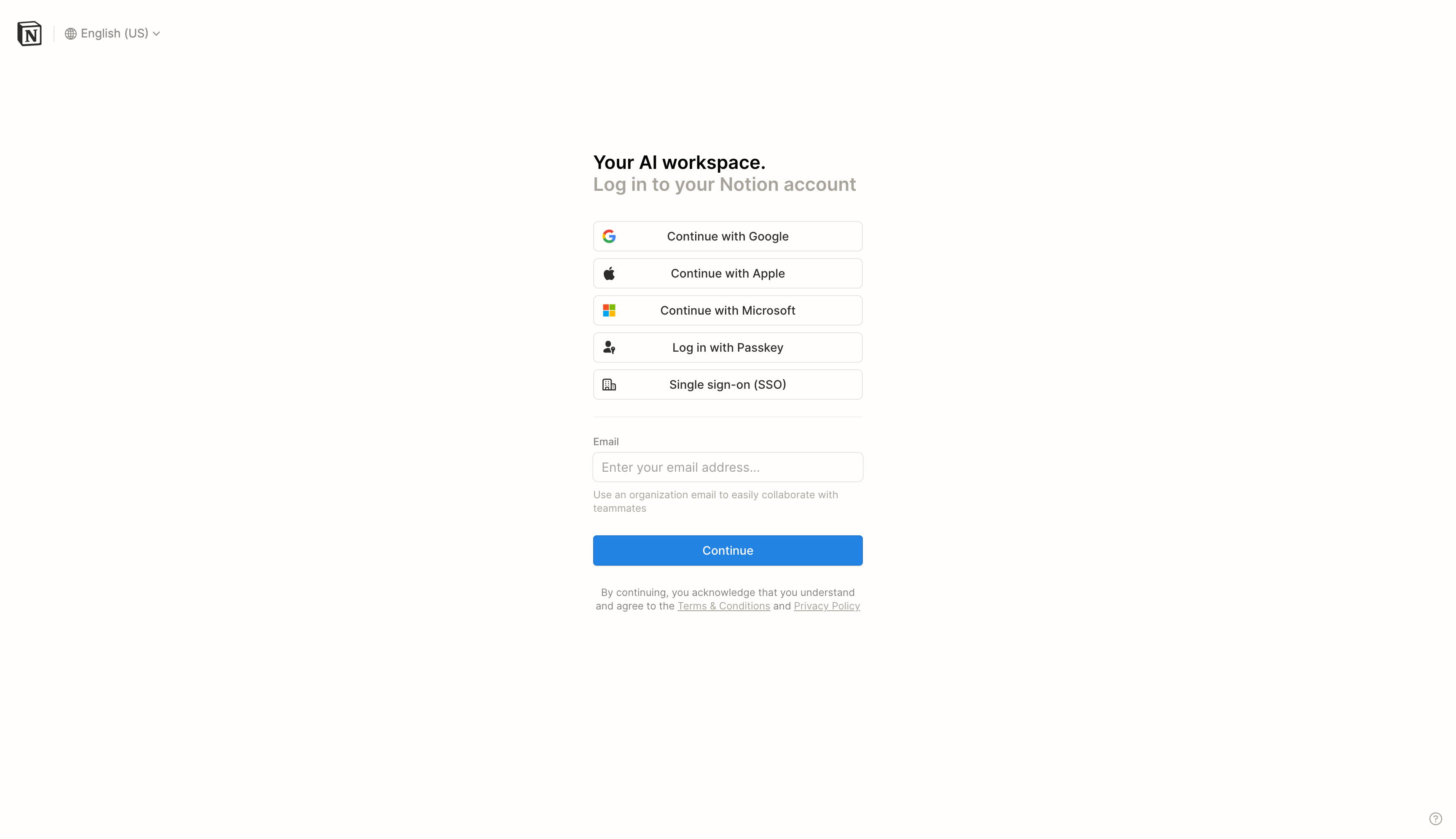 OAuth login page