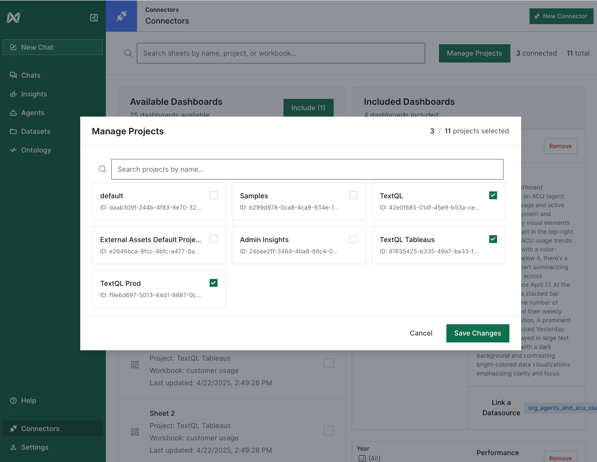 Tableau sync