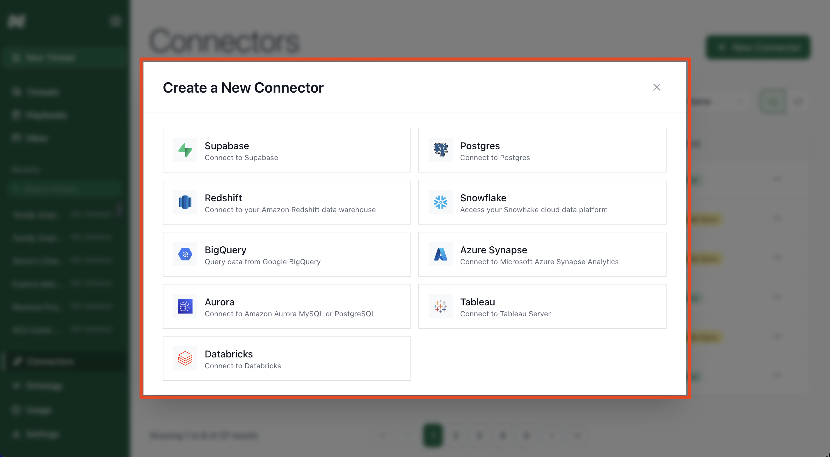 TextQL Connectors Page
