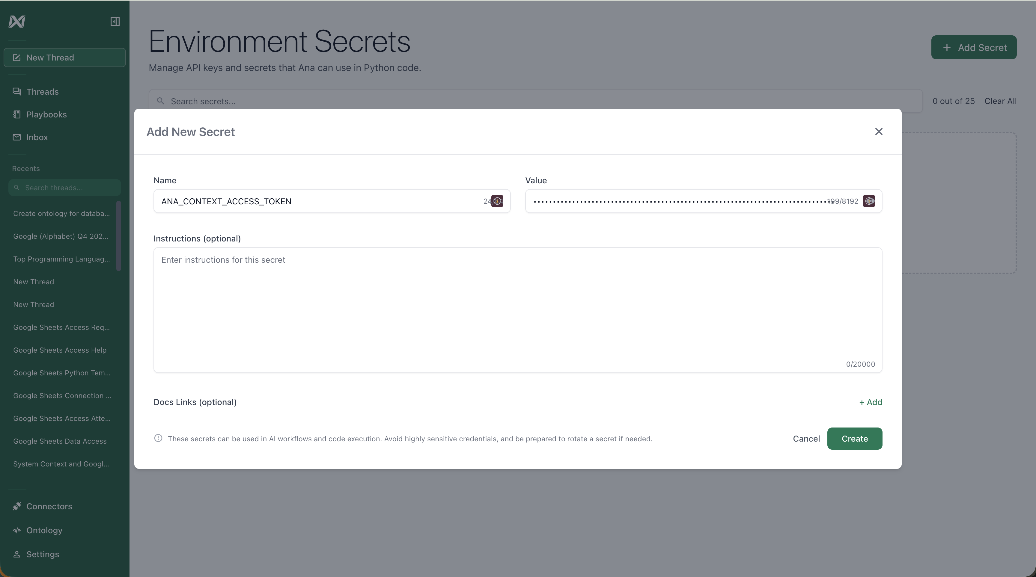 Configure repository access key