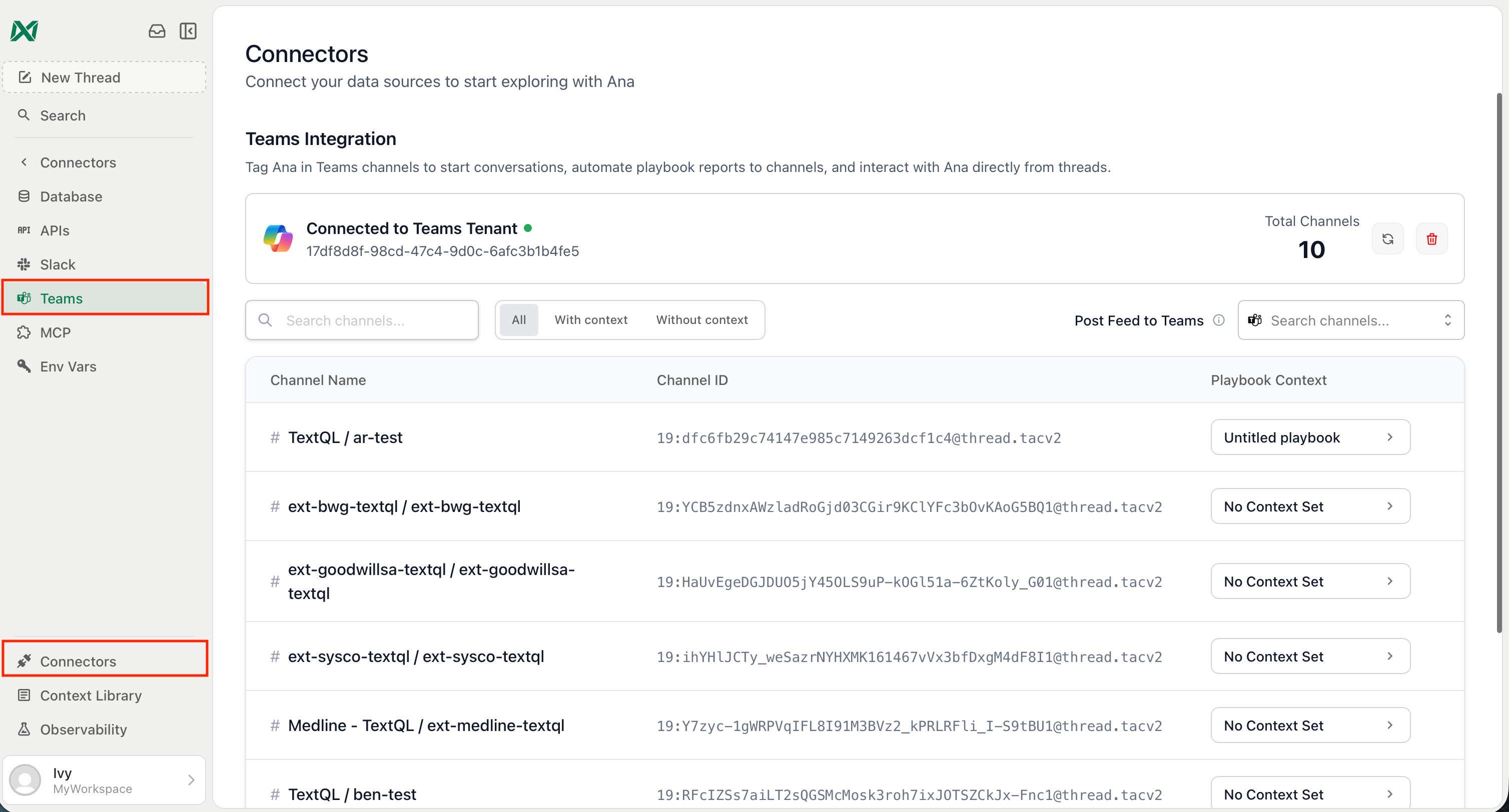 Connect Ana to TextQL via OAuth