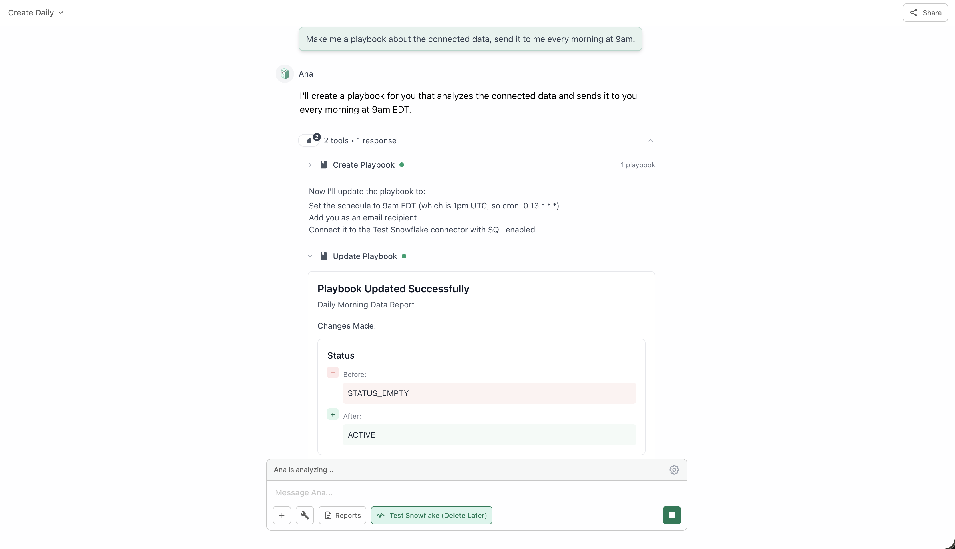 Creating and updating a playbook