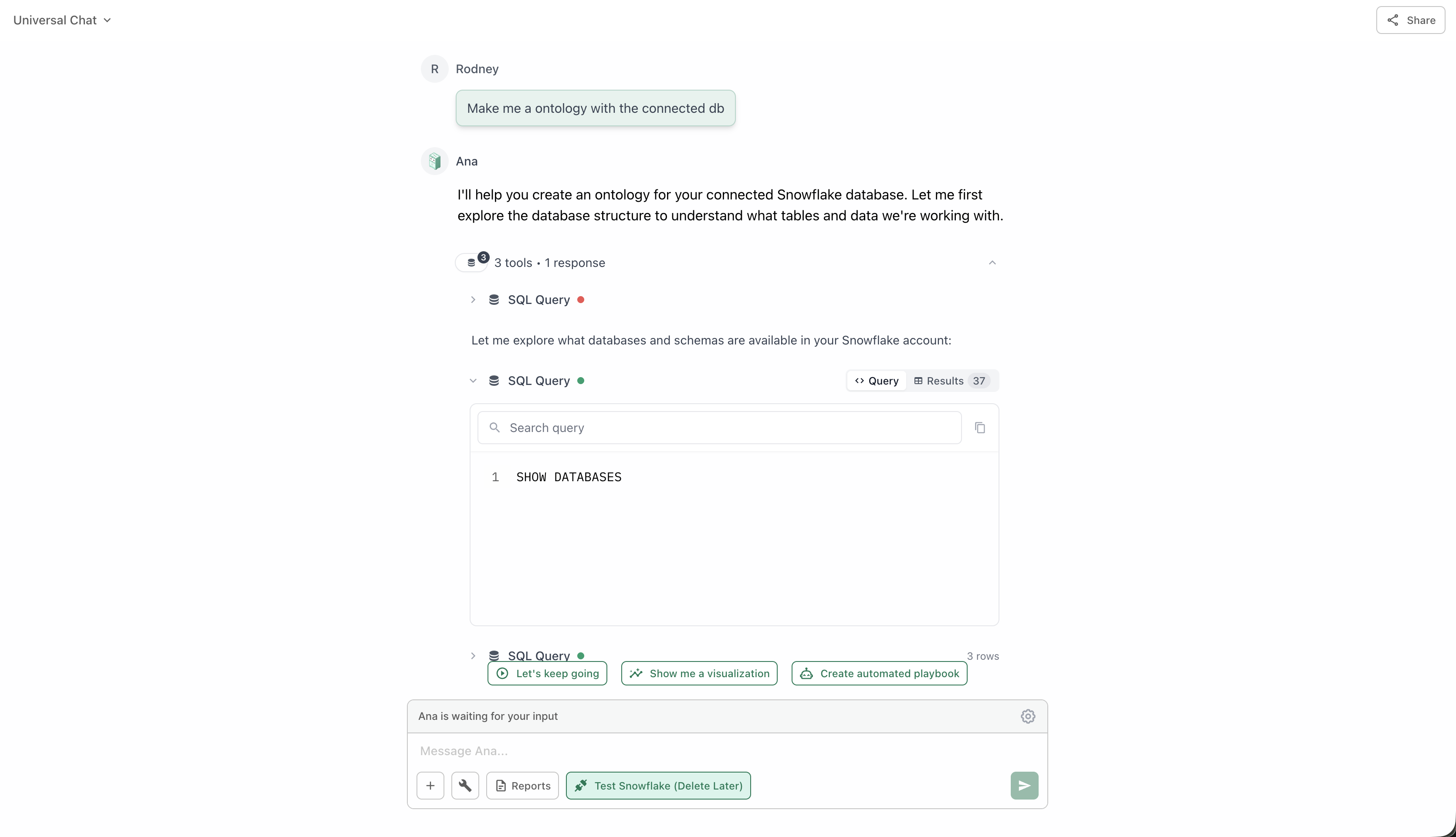 SQL Query Tool in action