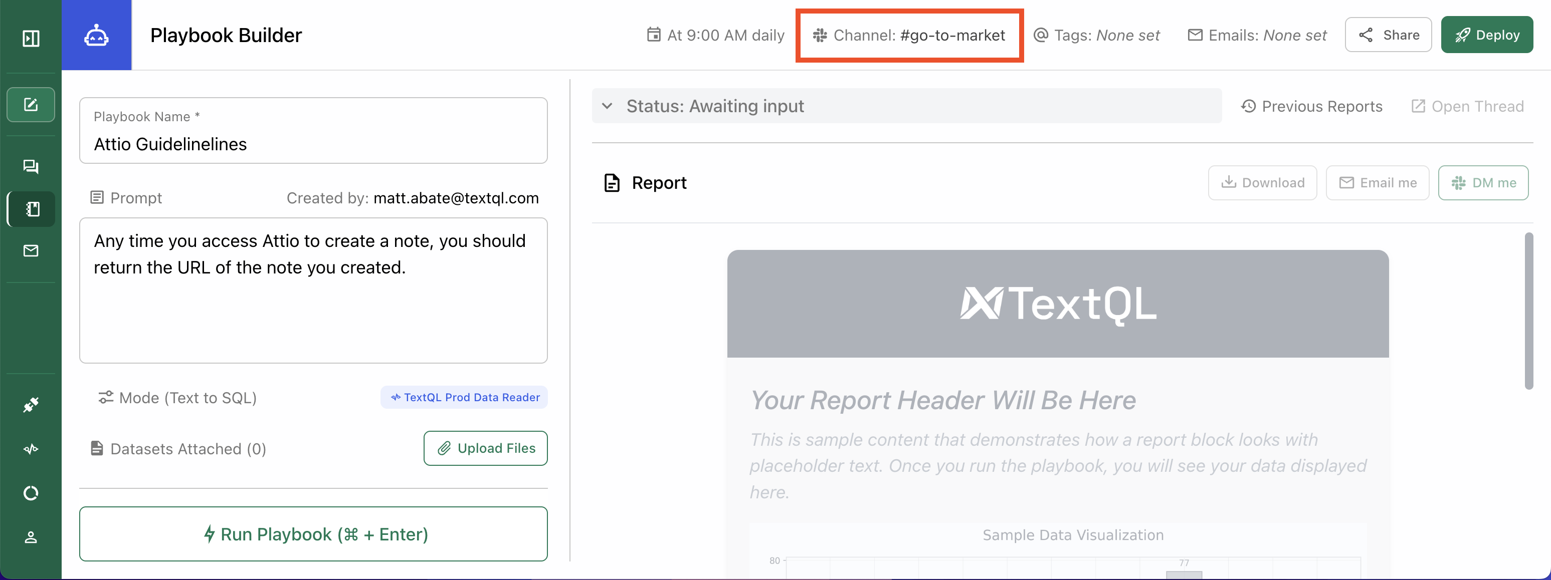 Attach context with playbooks