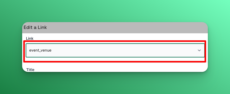 Editing a link