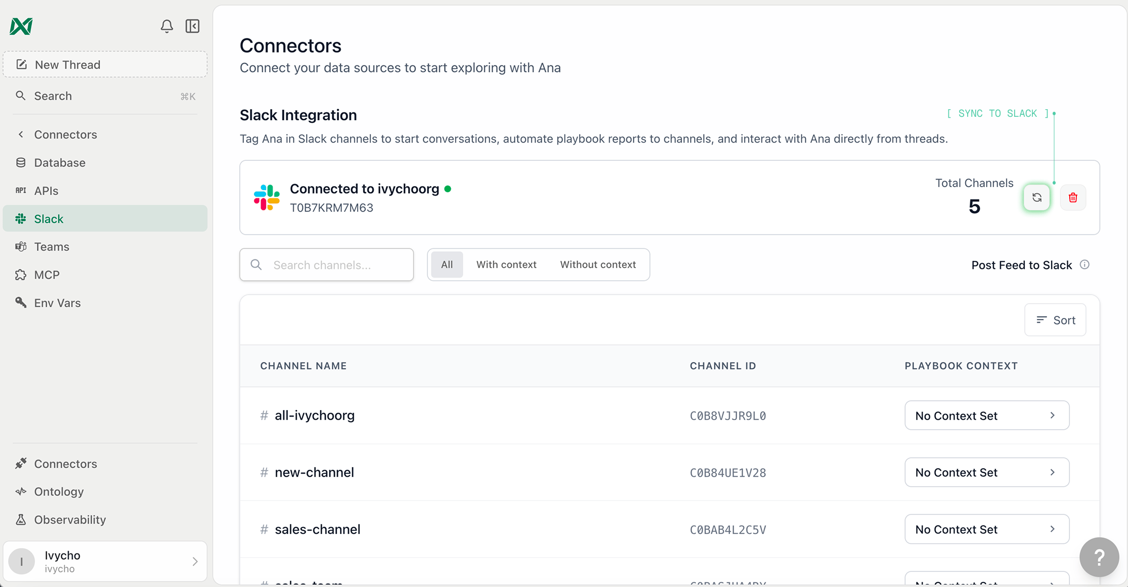 Sync your Slack