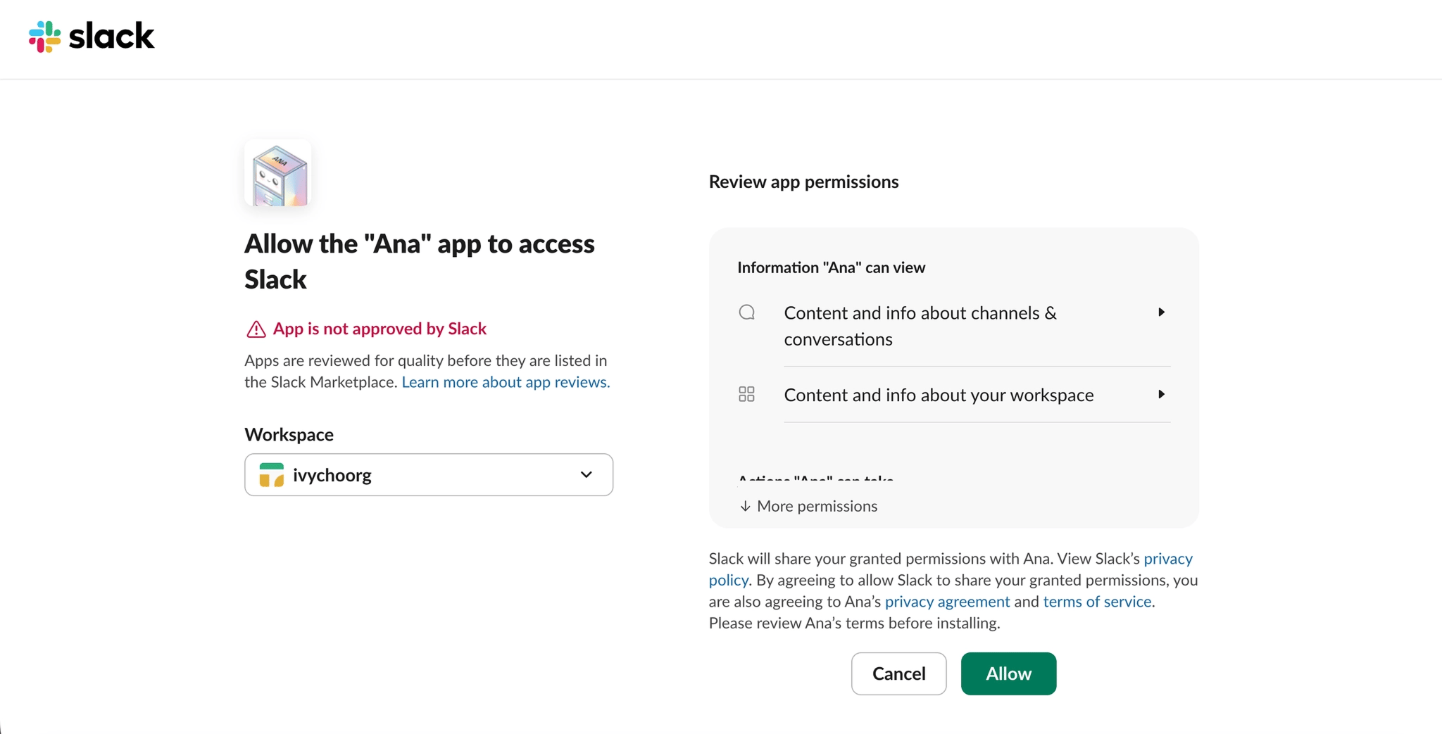 Connect to Slack