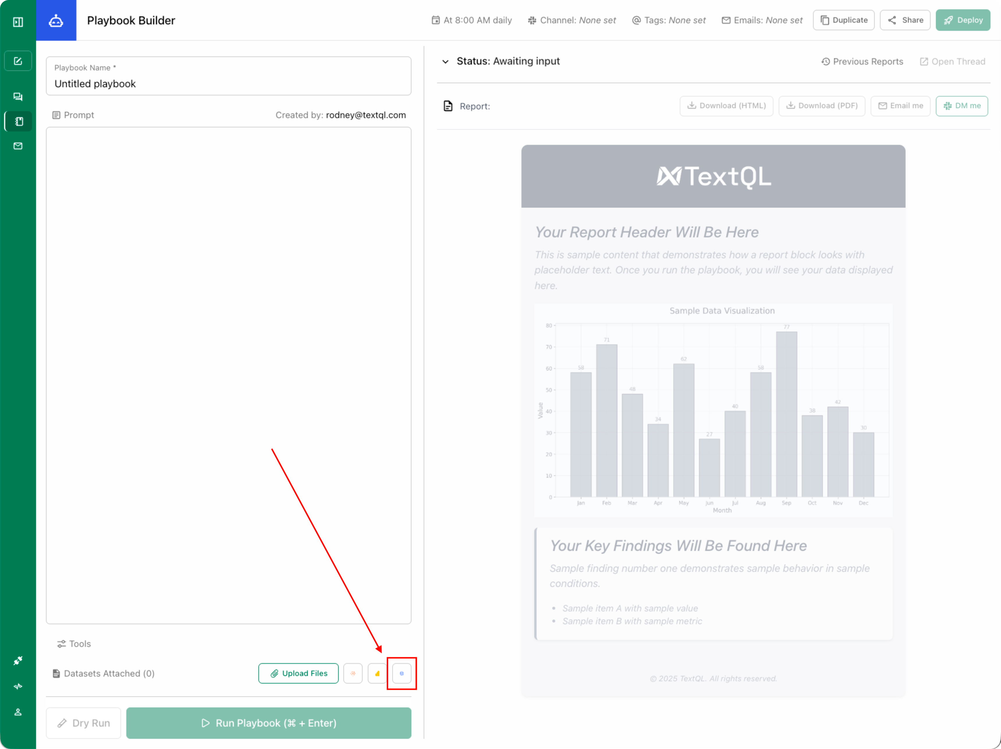 Where to find templates in the navigation