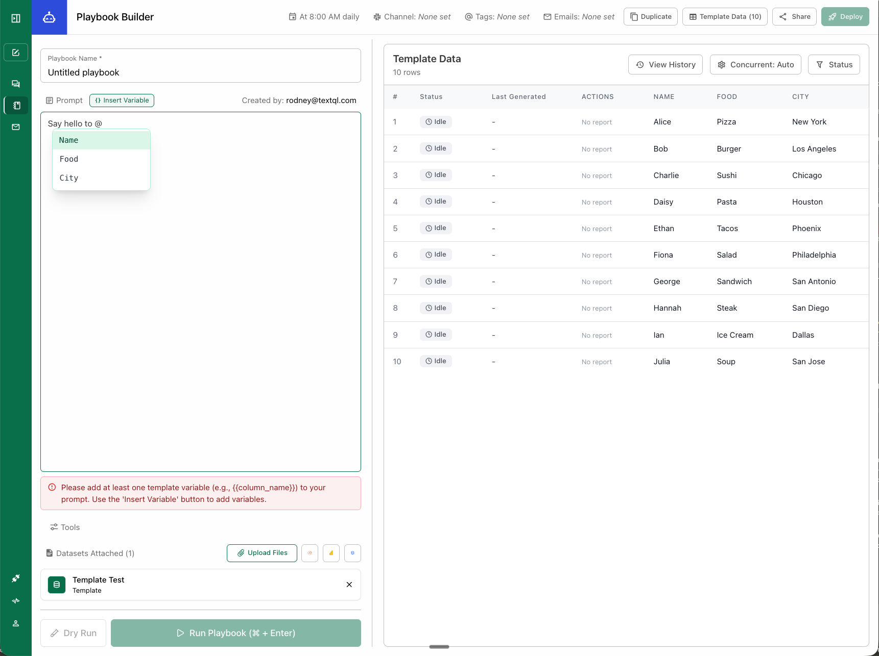 Variable autocomplete in playbook