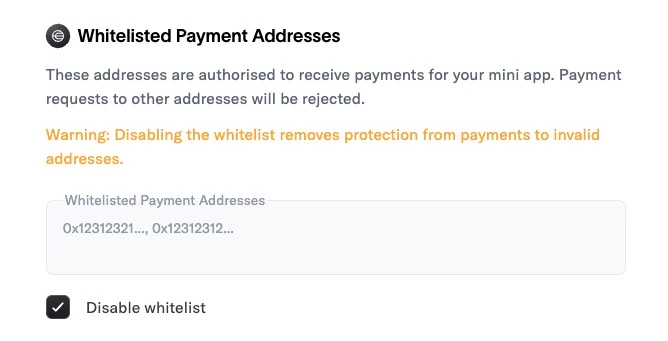 Whitelist an Address