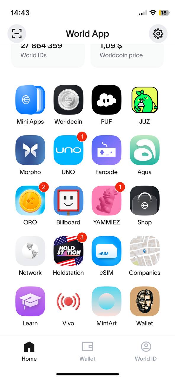 Notification badges on home screen