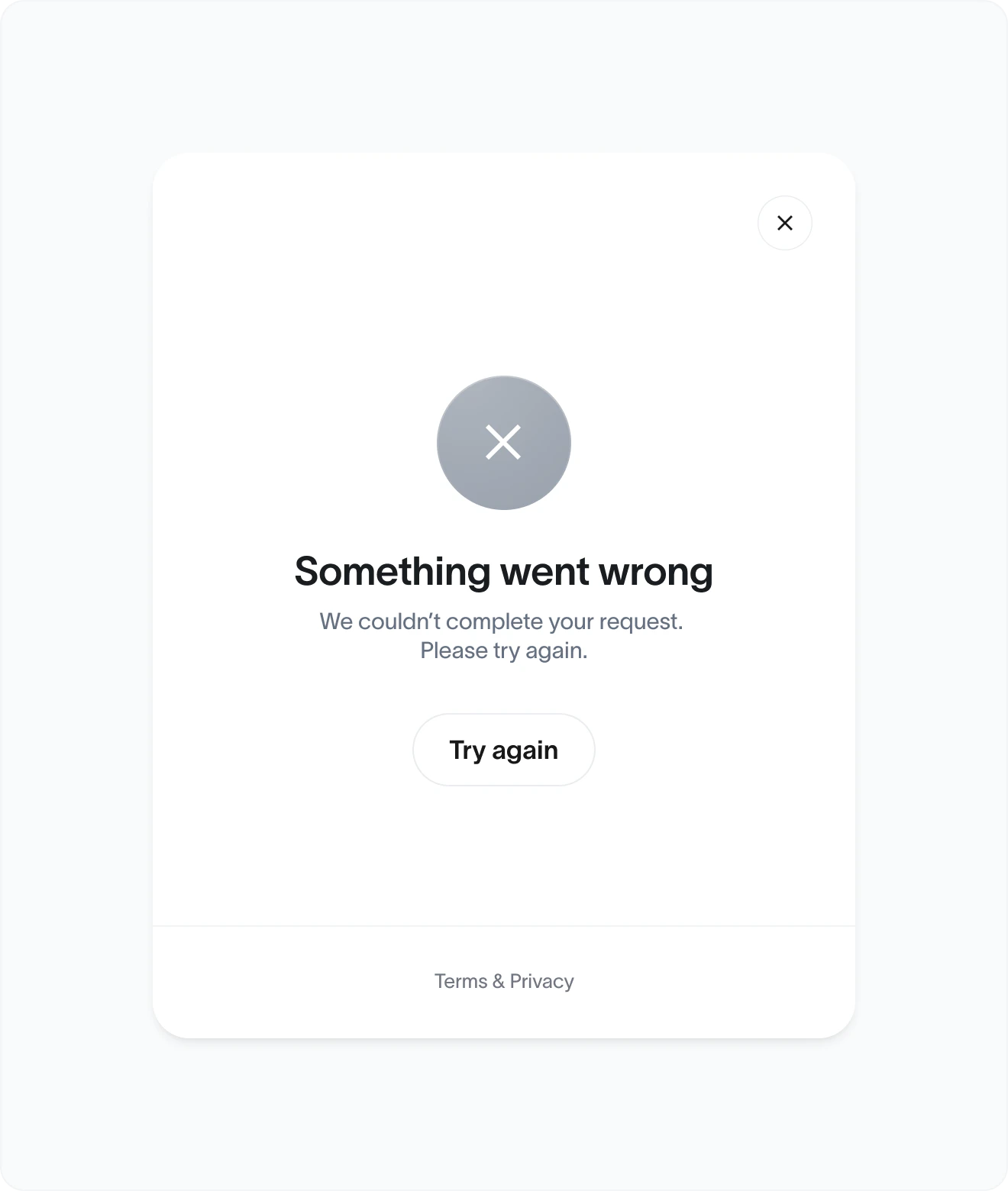 Error - Generic technical error or proof failure