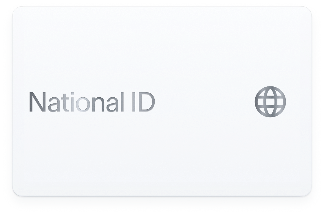 Proof of Attributes credential card