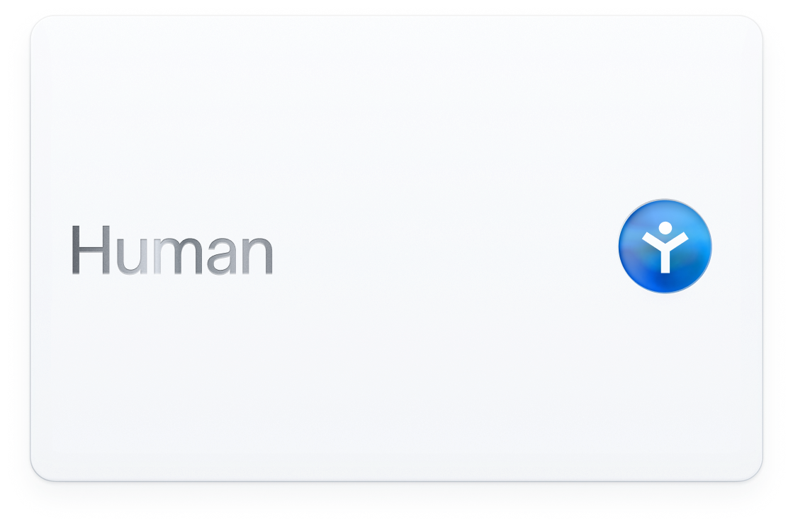 Proof of Human credential card
