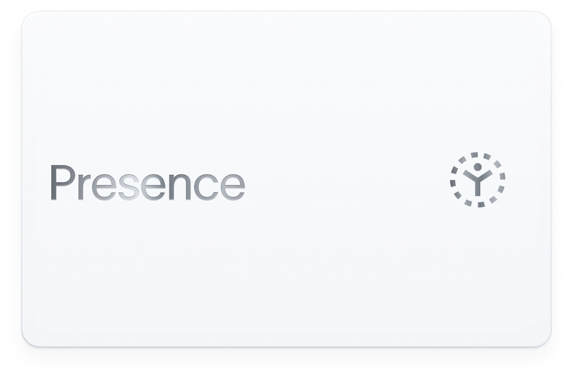 Proof of Presence credential card