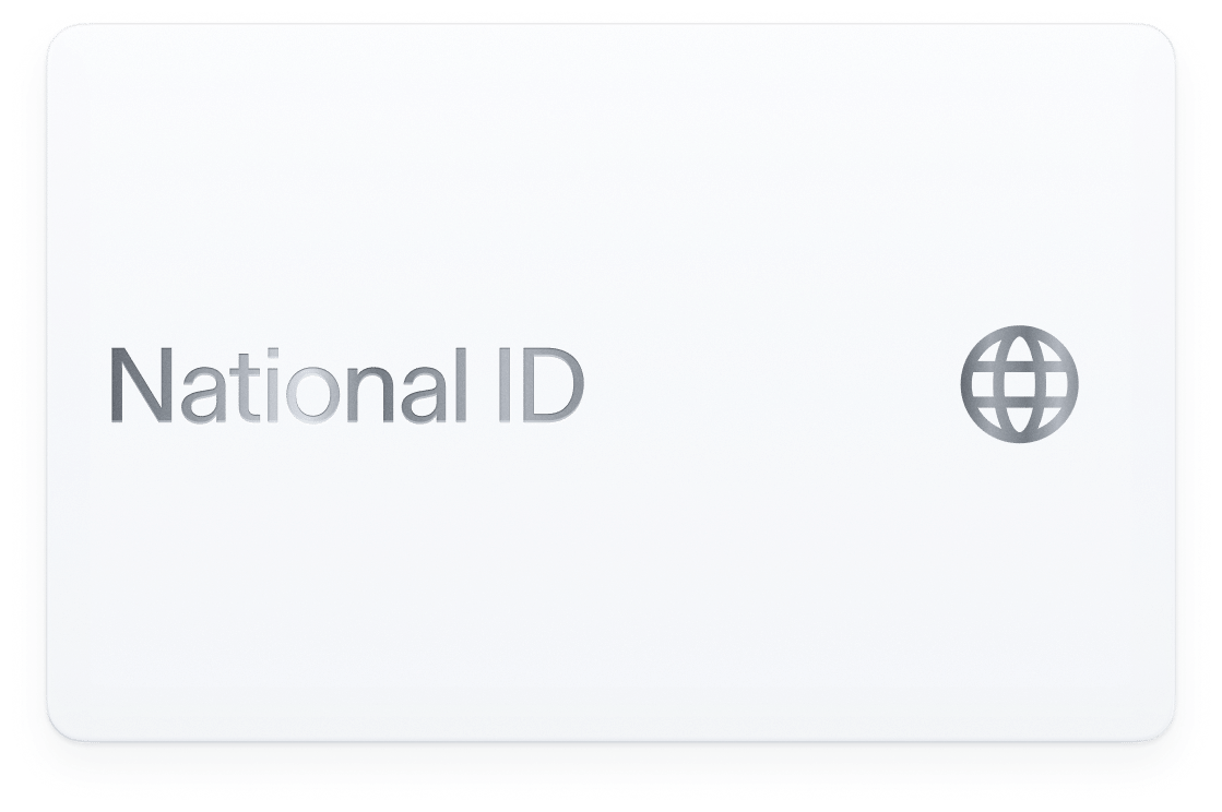 Proof of Attributes credential card